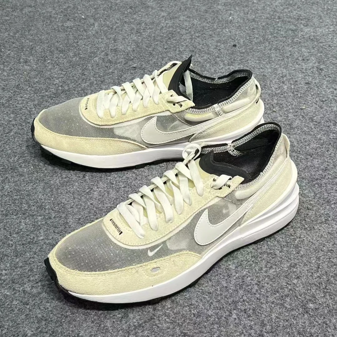 42码/NIKE WAFFLE 灰白配色 低帮跑鞋