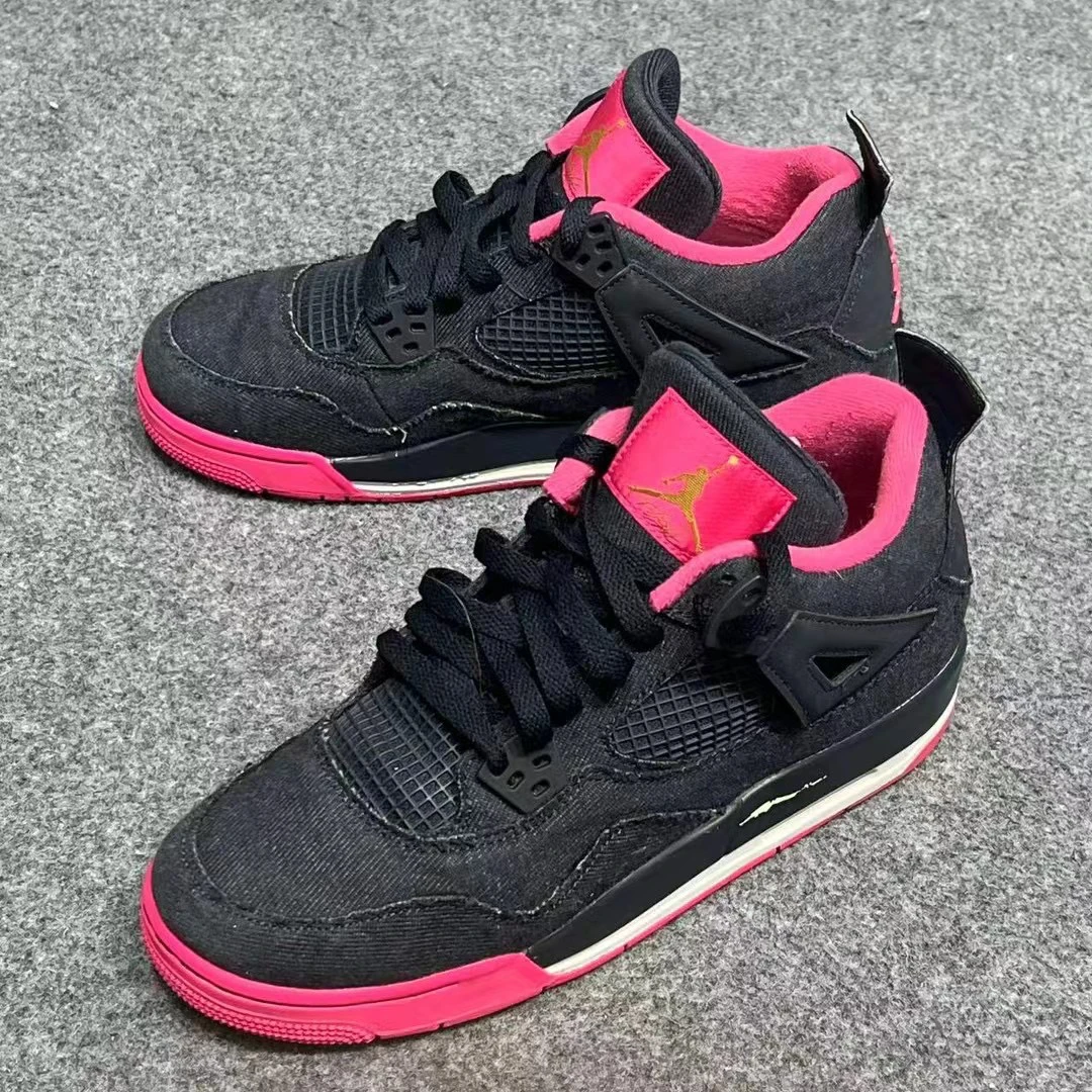 40码/NIKE AIRJORDAN4牛仔粉 低帮篮球鞋