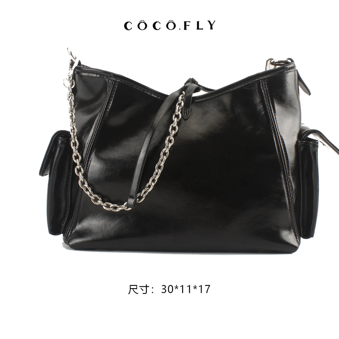 时尚女包手提单肩斜挎包WG-SS1320-黑色