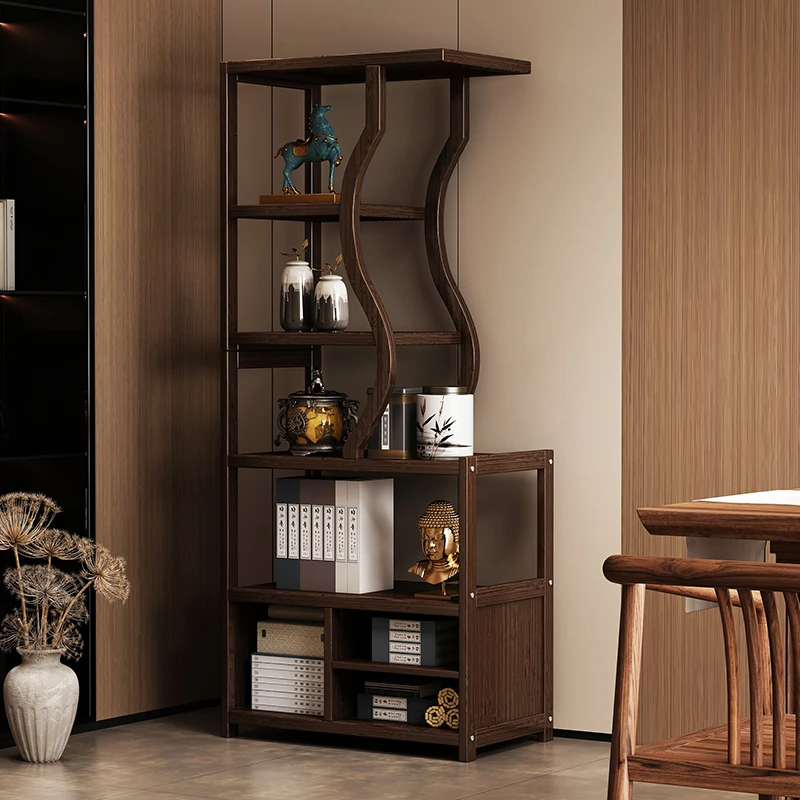 新中式博古架多功能收纳置物架子客厅茶柜茶架茶叶展示柜茶具摆放