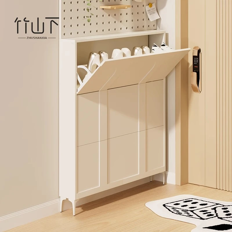 入户门口鞋柜家用玄关简约大容量超薄翻斗式收纳柜简易防尘鞋架子