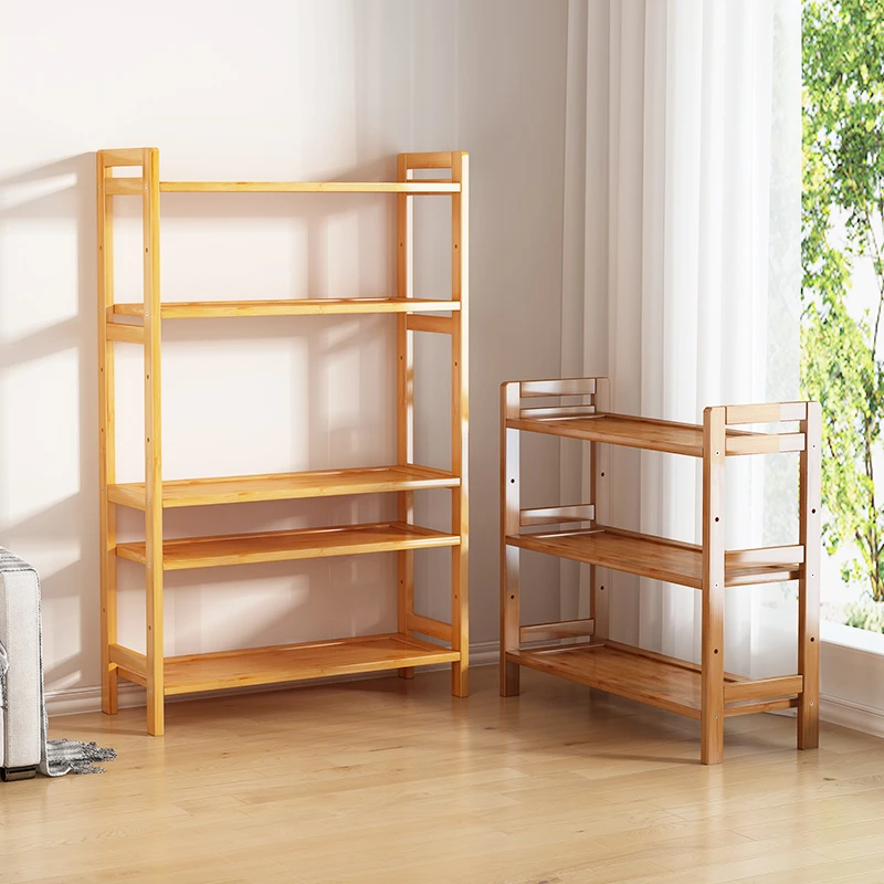 置物架家用简易多层收纳架落地式靠墙书架客厅厨房储物架整理架子