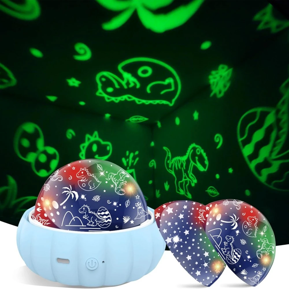 儿童节遥控投影灯恐龙独角兽星空图案儿童房卧室伴睡灯旋转星星灯