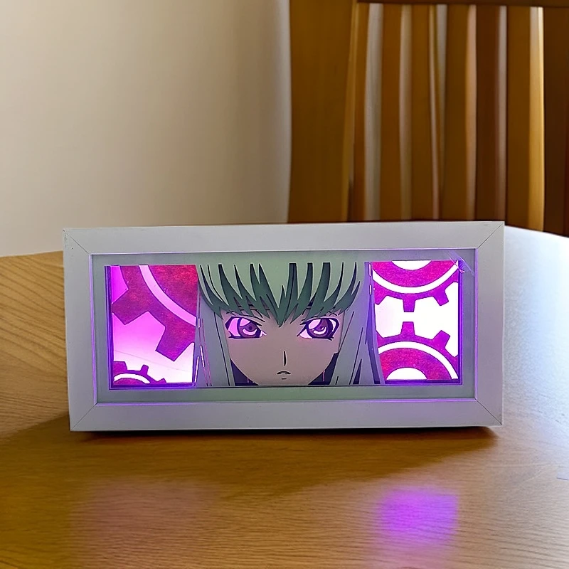 反叛的鲁路修CC动漫纸雕灯七彩变色小夜灯生日礼物二次元书桌灯