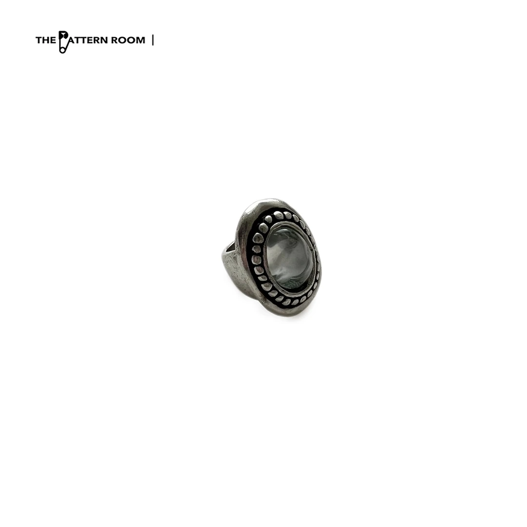 非金属树脂戒指 The pattern room | 新古典马尔代夫蓝镶边戒指