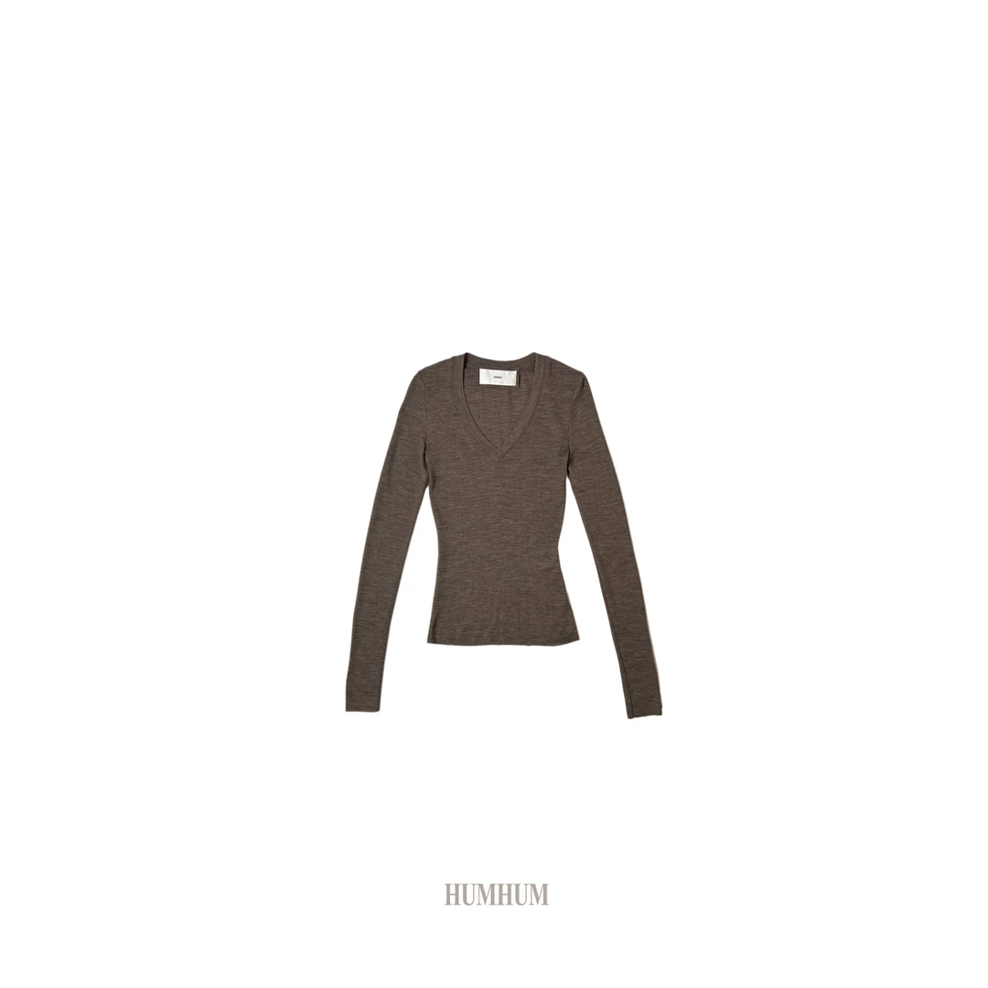 HUMHUM｜可持续时髦锁温V领王菲打底2代