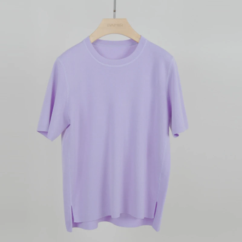 【冬姐精选】PAMIR春夏新款女圆领精纺羊毛针织衫 PZ329