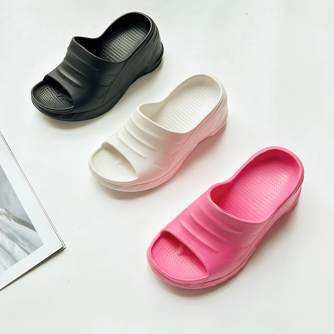 坡跟厚底拖鞋女夏季防滑外穿小个子套趾百搭时尚凉鞋2023夏新款