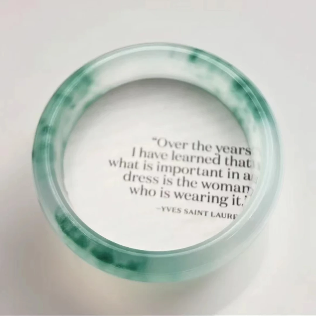 【玉总】万古寒冰翠石英岩玉宽版手镯（多样性发一件）宸