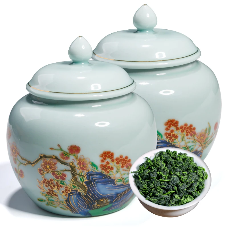 秋茶安溪铁观音茶叶高山浓香型高山兰花香陶瓷罐250克，500克可选