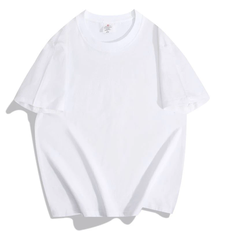 白色休闲半袖宽松潮流圆领纯色百搭