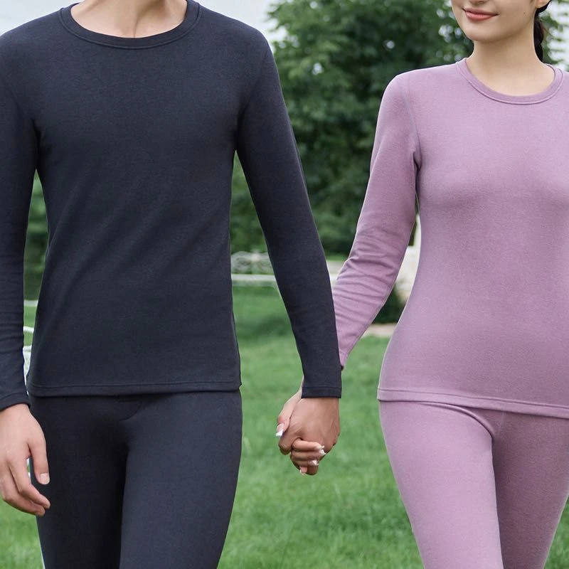 情侣款内穿无痕大码保暖套装2068/2069