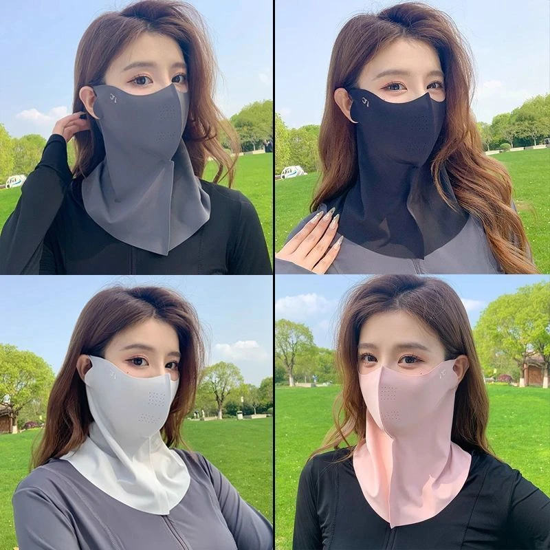 UPF50+冰丝防晒面罩护颈夏季骑行3d透气防紫外线遮阳护眼角口罩