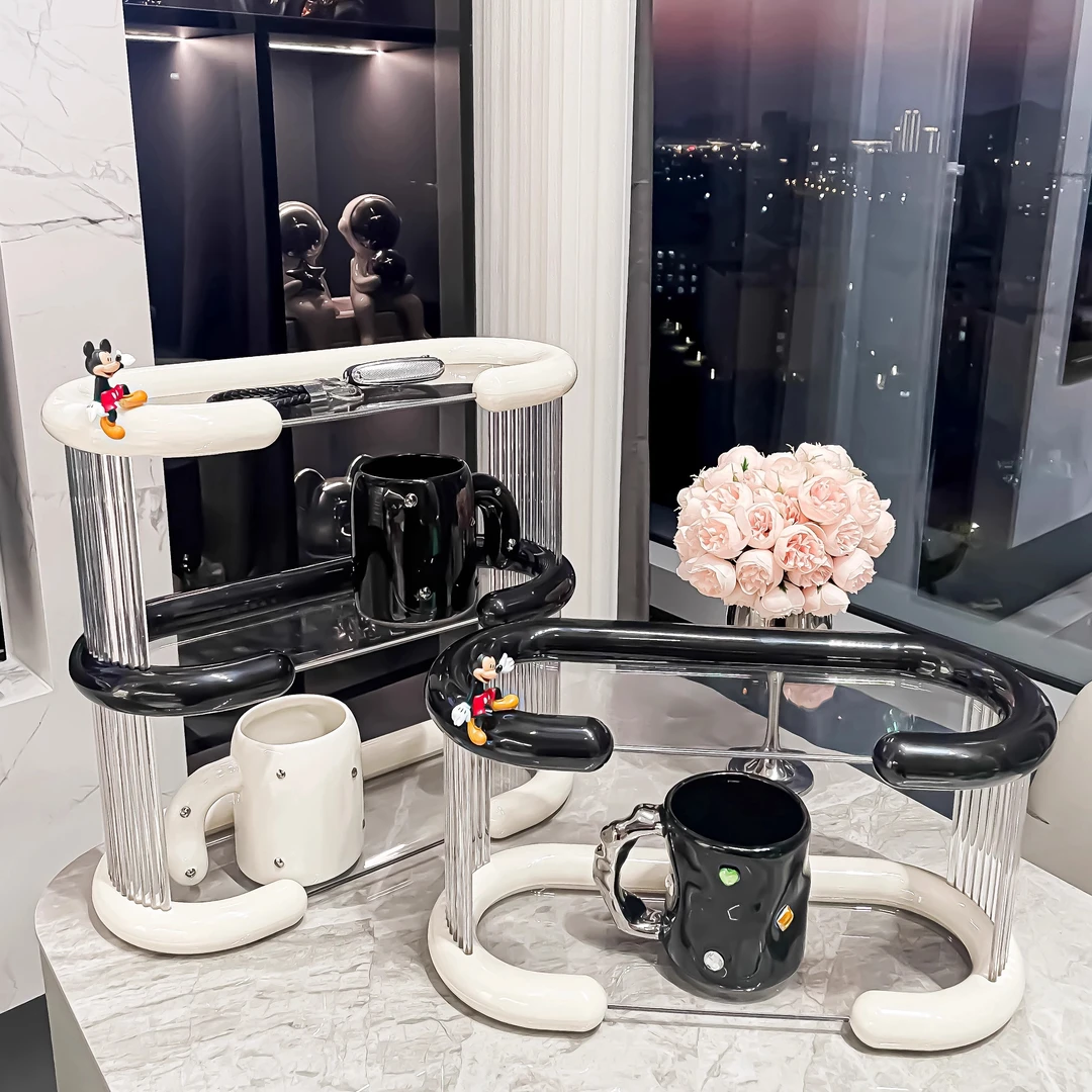 杯架家用茶杯杯子收纳置物架子高级感轻奢放咖啡水杯神器水吧桌面