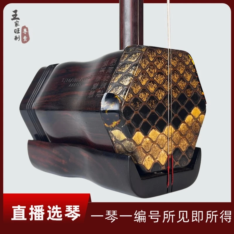王家旺制二胡明清正品蟒皮红木二胡乐器珍品琴厂家直销精品大音量