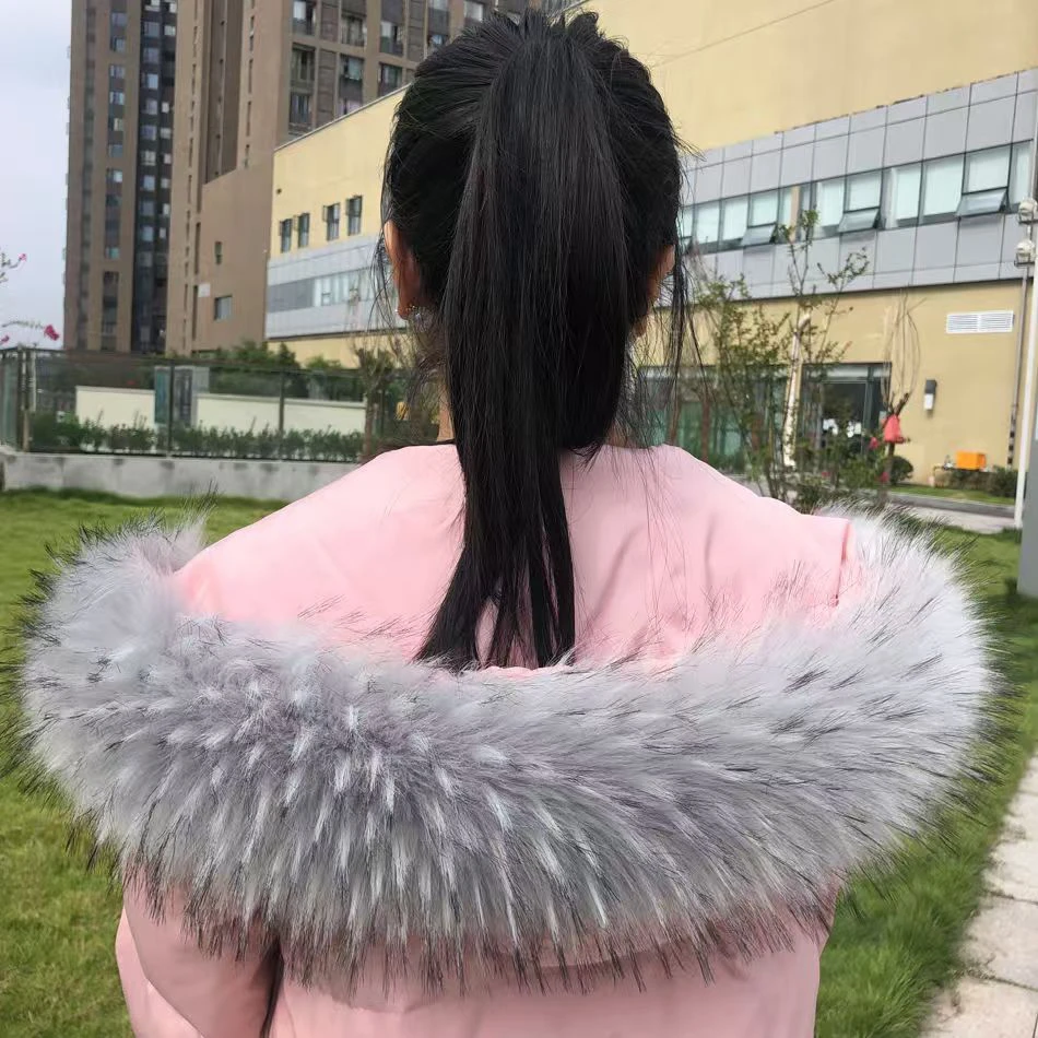 真皮真毛羽绒服派克服棉服毛领通用