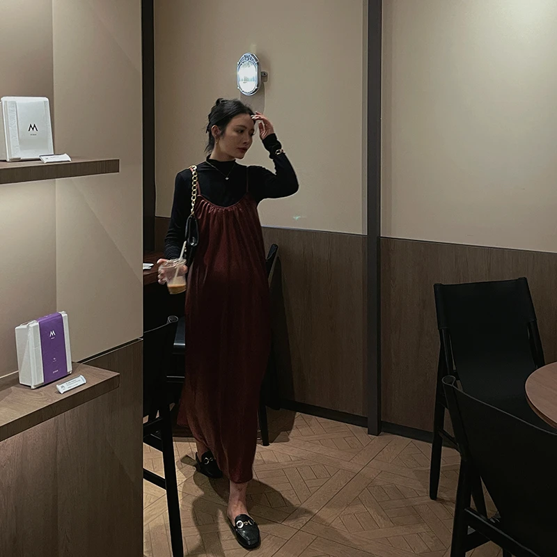 周小姐 Miss Zhou“左岸漫调”孕期女装/孕妇装两件套连衣裙套装