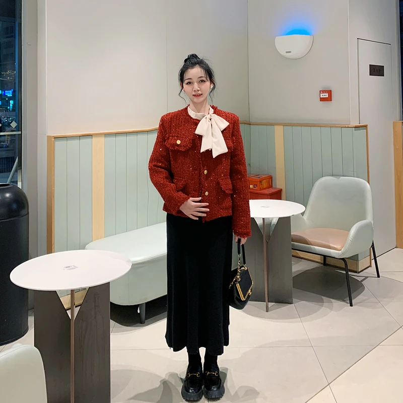 66孕期&自制 【羽绒服】孕妇装冬季小香风羽绒服孕期时尚款外套宽松