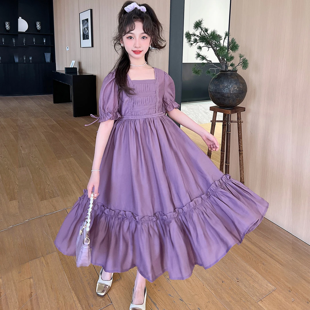 女童连衣裙夏季2024新款儿童时尚裙子女孩洋气公主网红裙甜美休闲