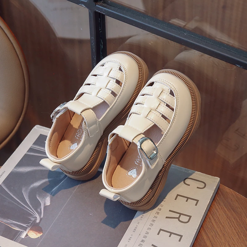 儿童鞋子夏季镂空小皮鞋韩版时尚女孩公主鞋百搭防滑百搭软底皮鞋