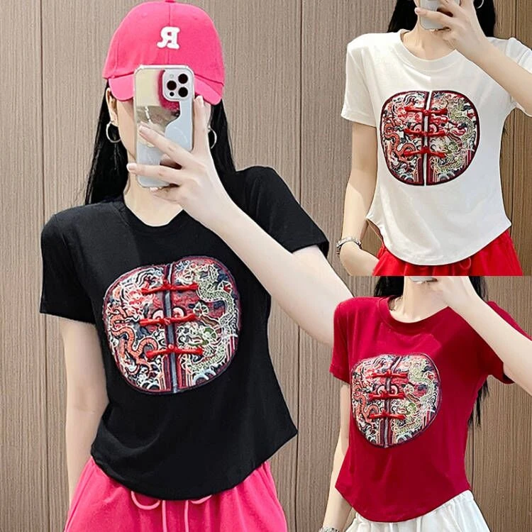 广场舞新中式国风休闲运动套装女夏季2024新款网红同款洋气套装