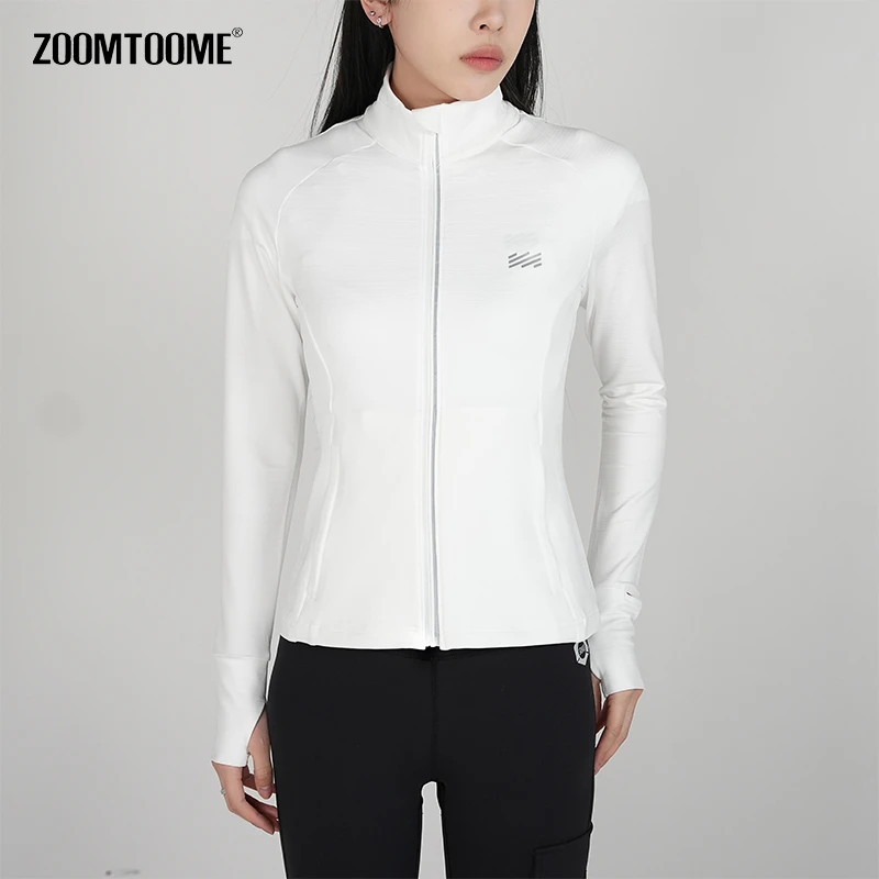 ZOOMTOOME众同秋冬女款拉链运动长袖跑步弹力速干针织外套