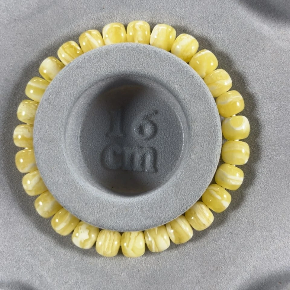 【闪购商品】蜜蜡手串未镶嵌纯天然俄料瓷白花虎皮