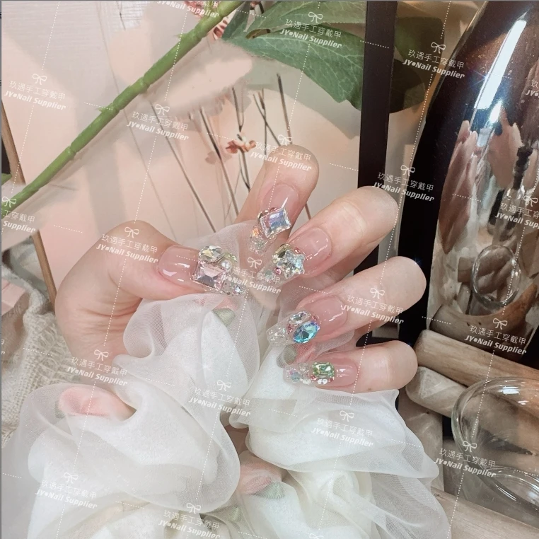 【夏日缤纷】纯手工穿戴甲美甲贴片可拆卸指甲贴片
