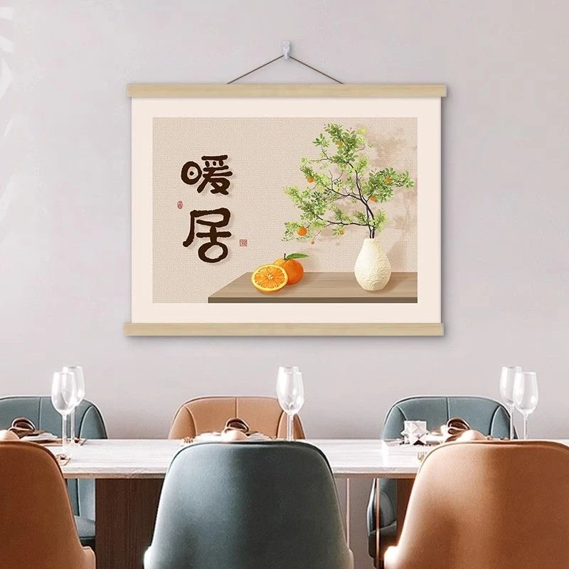家居装饰画暖居配电箱电闸箱遮挡画开关空开箱挂画餐厅挂布壁画