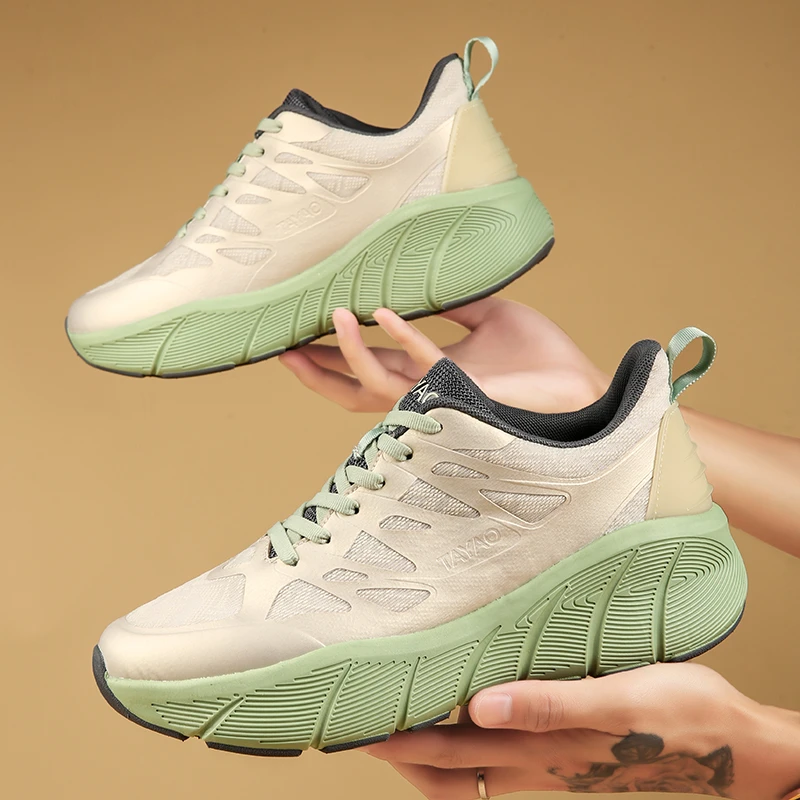 TAYAO踏垚专业缓震跑鞋减震跑步鞋夏季时尚网面男士新款运动鞋