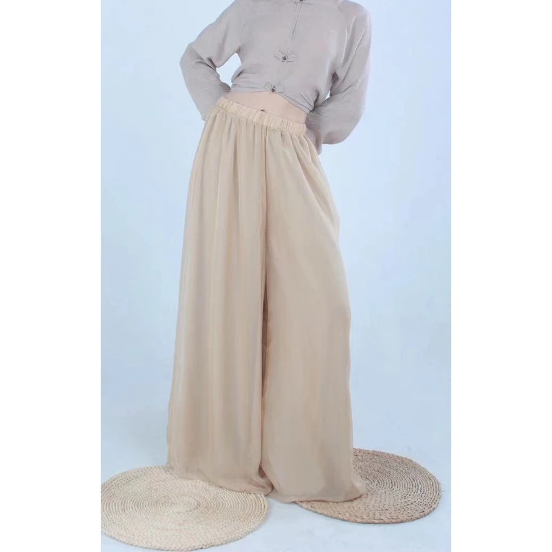 盖盖纯色阔腿裤练功裤舞蹈服爵士中国风百搭裤子显瘦