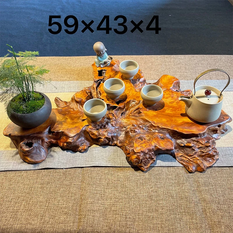 实木随型干泡台根艺茶盘壶原木承盆景花盆底座茶空间手工中式摆件