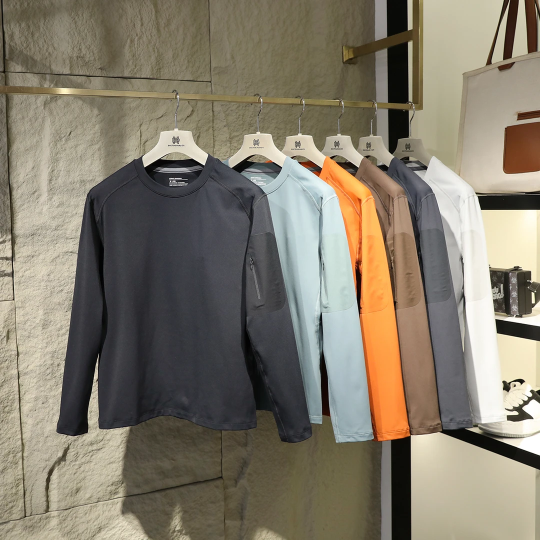 体感爆表！春秋男轻量化内搭拉绒户外运动休闲抓绒长袖打底衫T恤