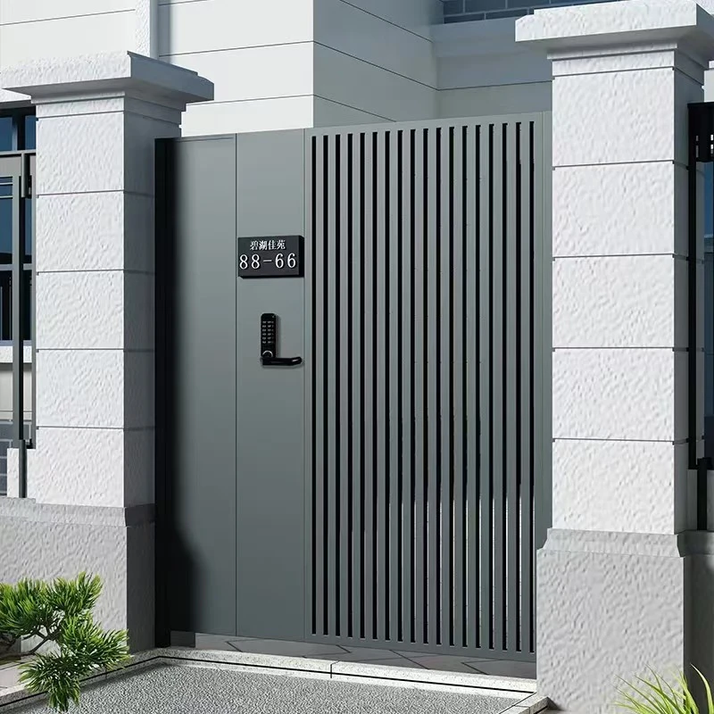 铝合金庭院大门锌合金大门子母门单扇门双扇平开门自建房大门