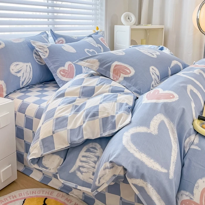 13372全棉印花四件套 心相印