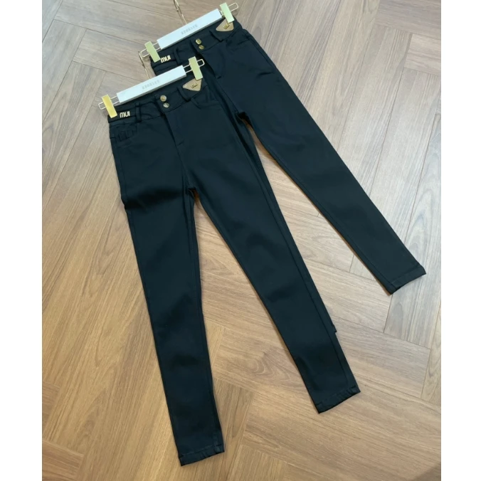 【鑫蕾】高级感百搭显瘦修身中腰弹力休闲时尚牛仔裤53680