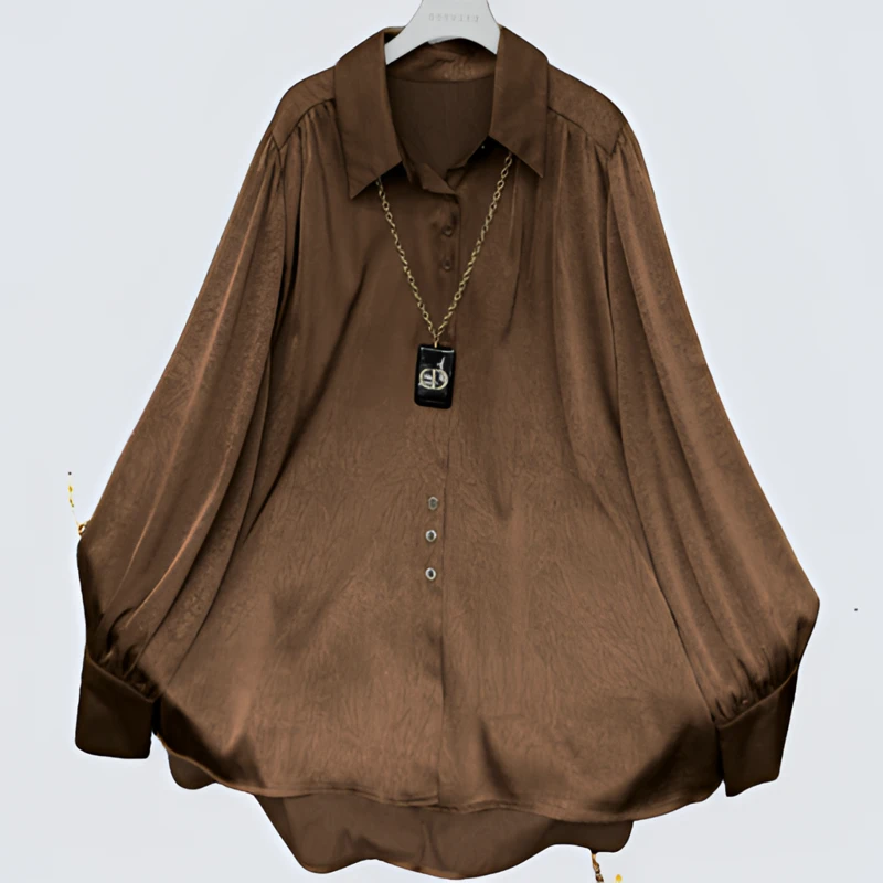 【蕾蕾】气质春款休闲显瘦高级感百搭洋气时尚文艺衬衣23958