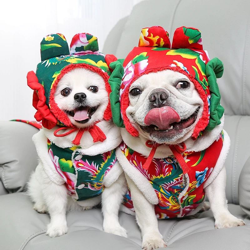 新年装礼服宠物狗狗衣服猫咪衣服小中大型犬法斗冬季保暖服饰御寒