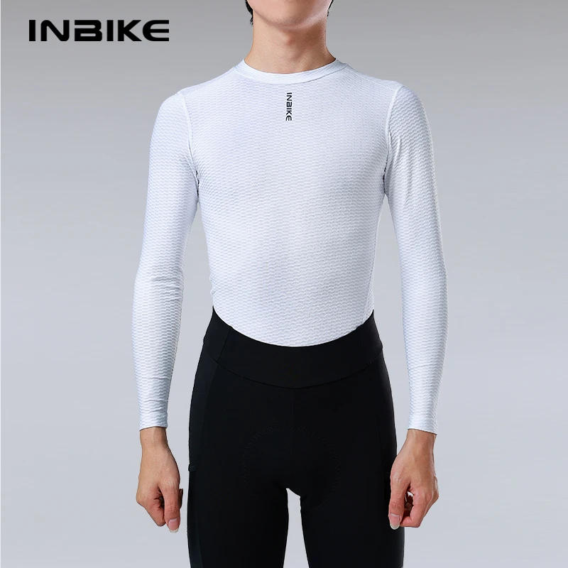 INBIKE透气速干骑行服排汗衫男士长袖打底衫山地公路自行车上衣