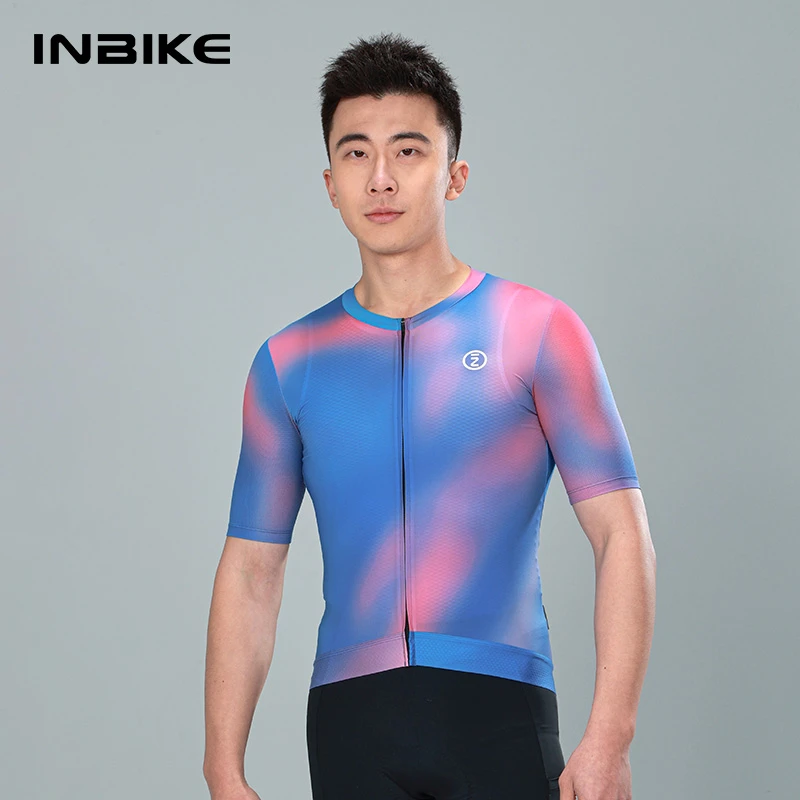 INBIKE春夏季男士骑行服吸湿排汗上衣公路山地自行车速干透气短袖