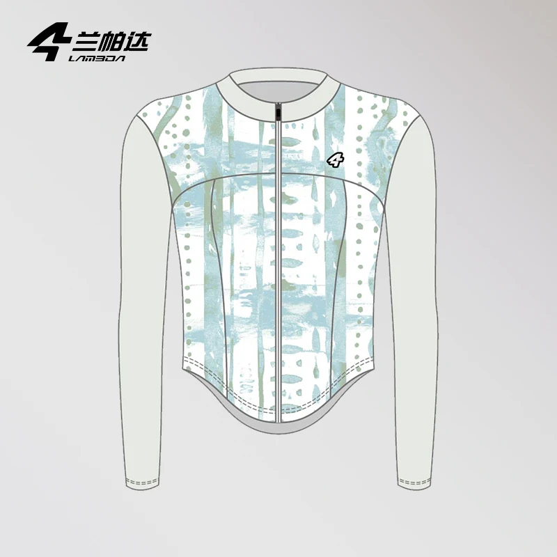 兰帕达女款骑行服透气速干短款长袖时尚修身春夏自行车公路车斑若