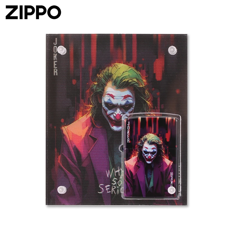 zippo打火机希斯莱杰小丑亮面彩印防风礼盒装时尚个性DY9902CY