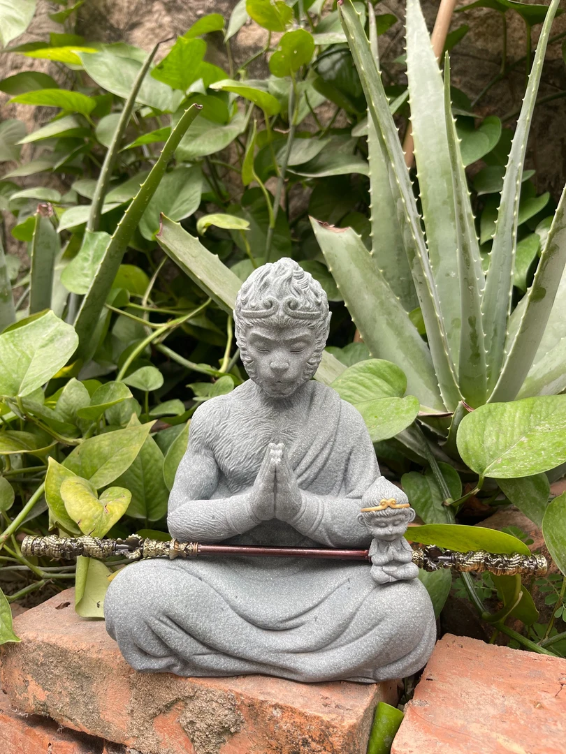 新款（大号）斗战胜佛悟空摆件茶桌茶室玄关摆件茶宠雕刻创意摆件