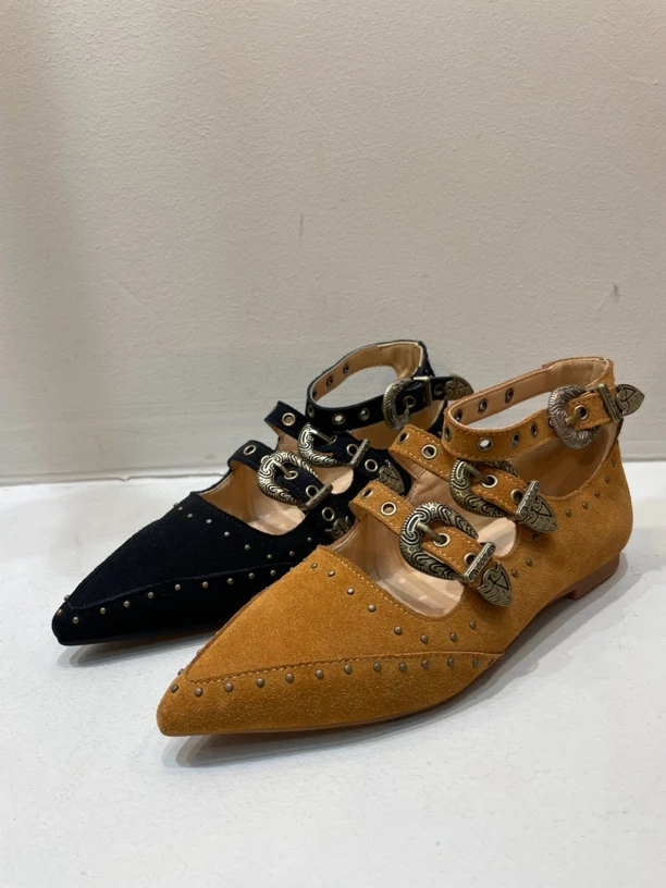 软底软面牛仔风玛丽珍单鞋