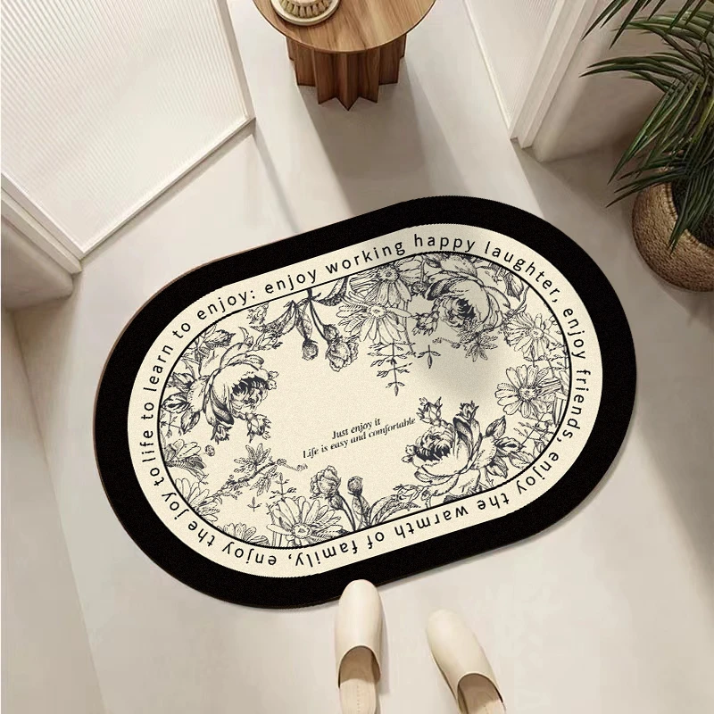 【圣瓦伦丁】硅藻泥速干软地垫浴室卫生间吸水防滑地垫入户进门垫