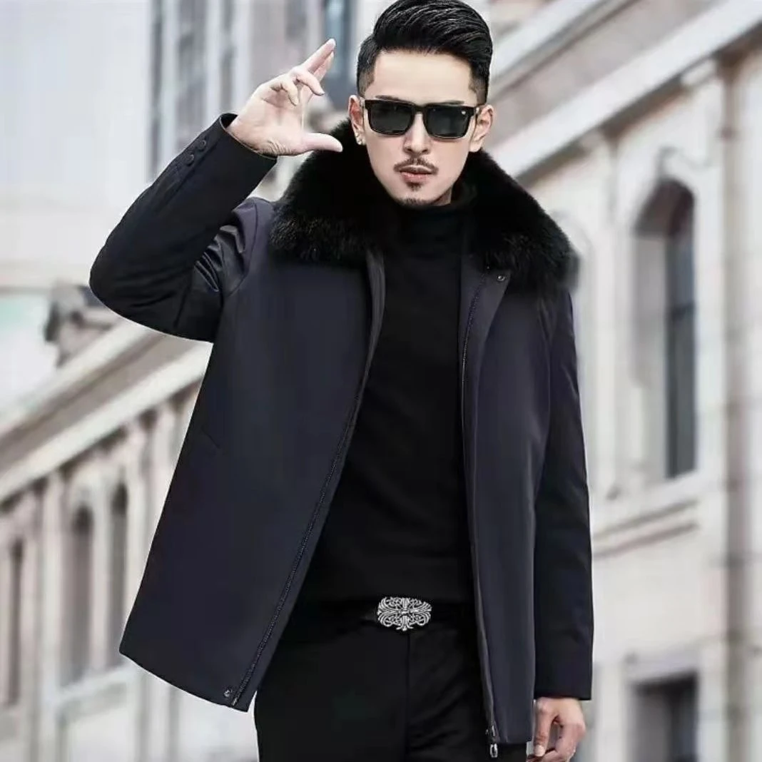 爸爸款冬季加厚保暖男款棉服男款时尚休闲商务秋冬