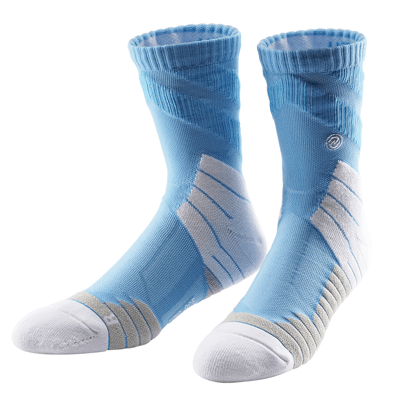 uzisACE篮球训练袜男高帮实战袜毛巾底加厚长筒防滑蓝系列运动袜