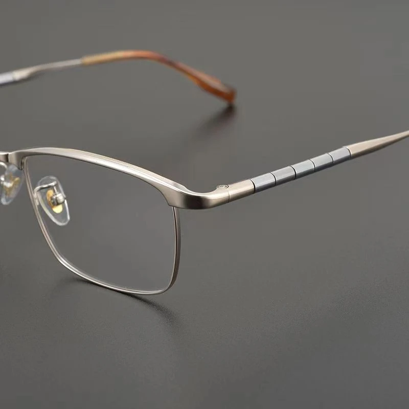 日系高档方形手工眼镜框高档全框Z钛商务男款超轻近视眼镜架大脸