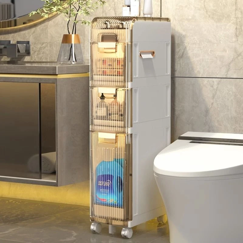 卫生间夹缝收纳柜洗手间置物架落地多层厨房客厅靠墙整理柜抽屉式