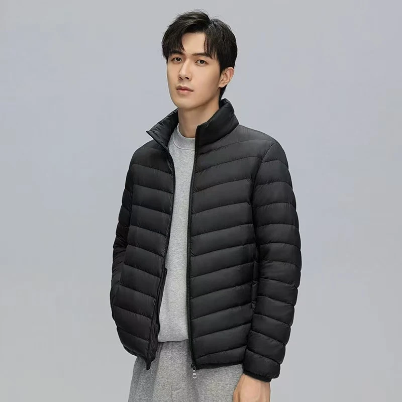 轻薄男士立领羽绒服连帽外套05